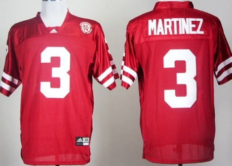 Men's None #3 Taylor Martinez Red 2024 stitched game jersey Jersey