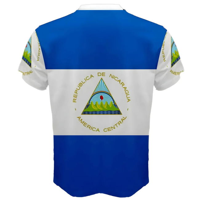Soccer Nicaragua Flag Sublimated Sports Jersey Replica Official