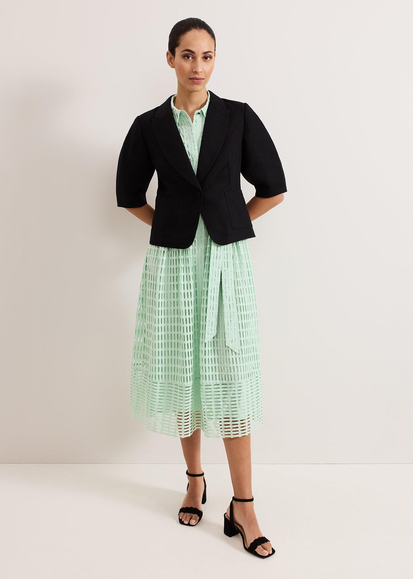Sandy Lace Shirt Midi Dress