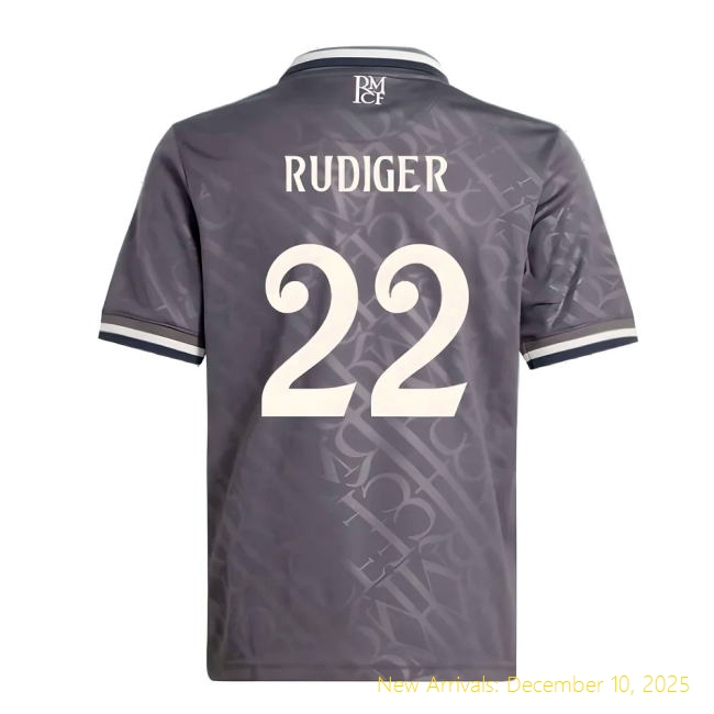2024-2025 Real Madrid Third Shirt - Authentic Uniform (Rudiger 22) -...