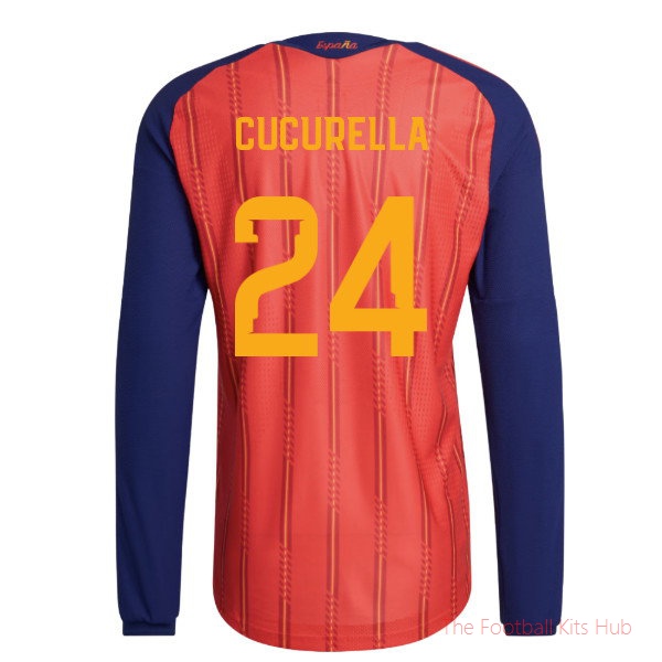 [EFS] 2026/27 Spain Authentic Long Sleeve Home Shirt (Cucurella 24)