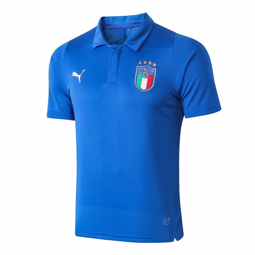Official Elite Genuine Match Quality 2019 Italy Blue Polo Shirt