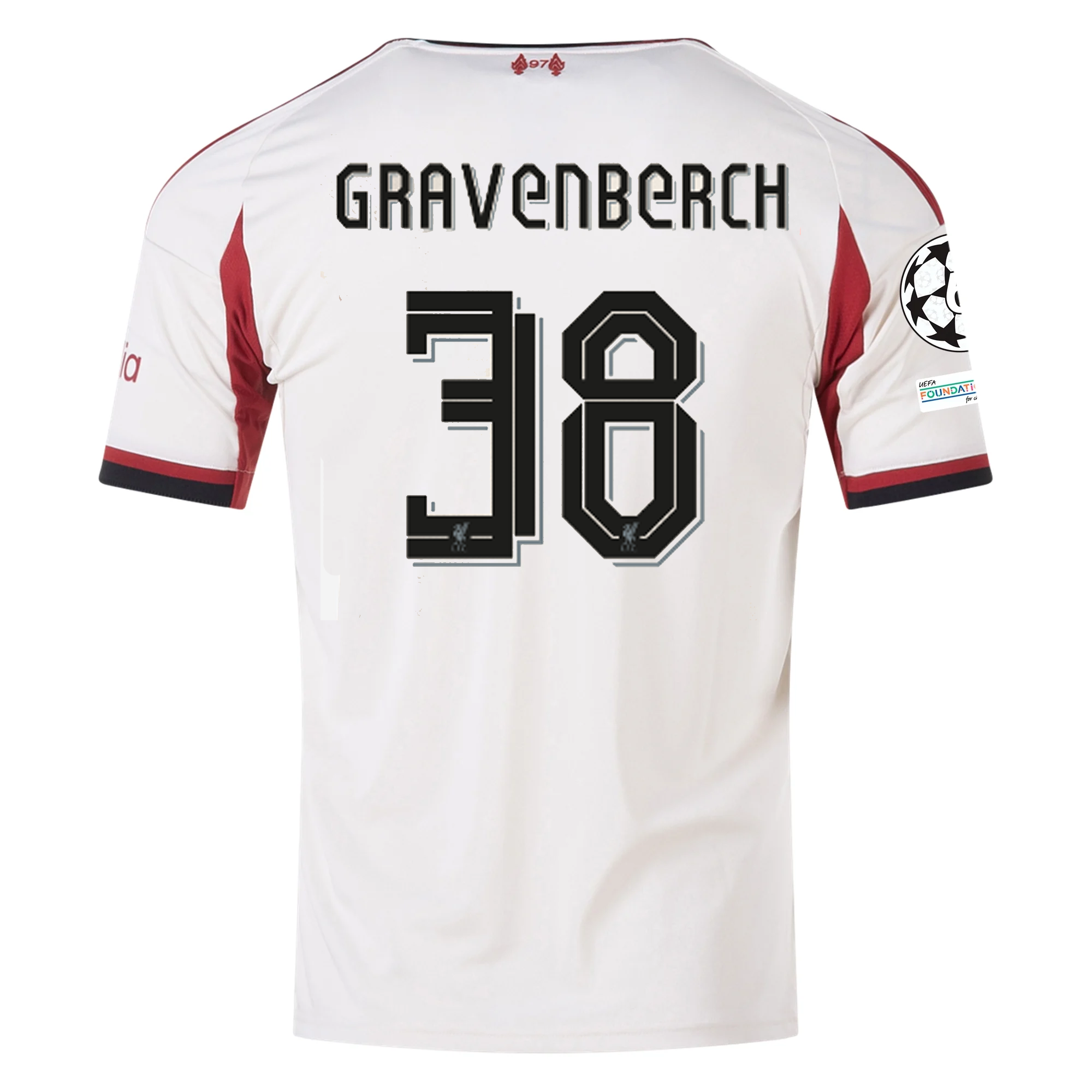 Liverpool Gravenberch 2025-2026 UCL Away Jersey – Authentic Shirt