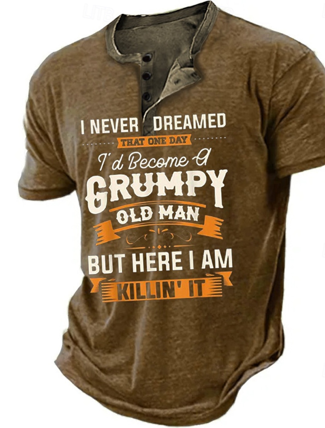 Men's Short Sleeve Graphic T-Shirt with Funny Aging Quote: 