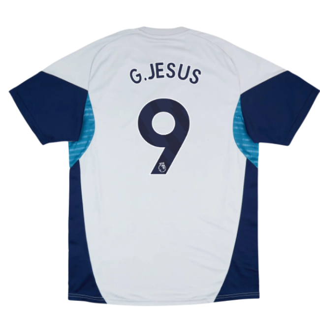 Arsenal Arsenal Training Shirt Grey Two G Jesus #9 Official Licens...