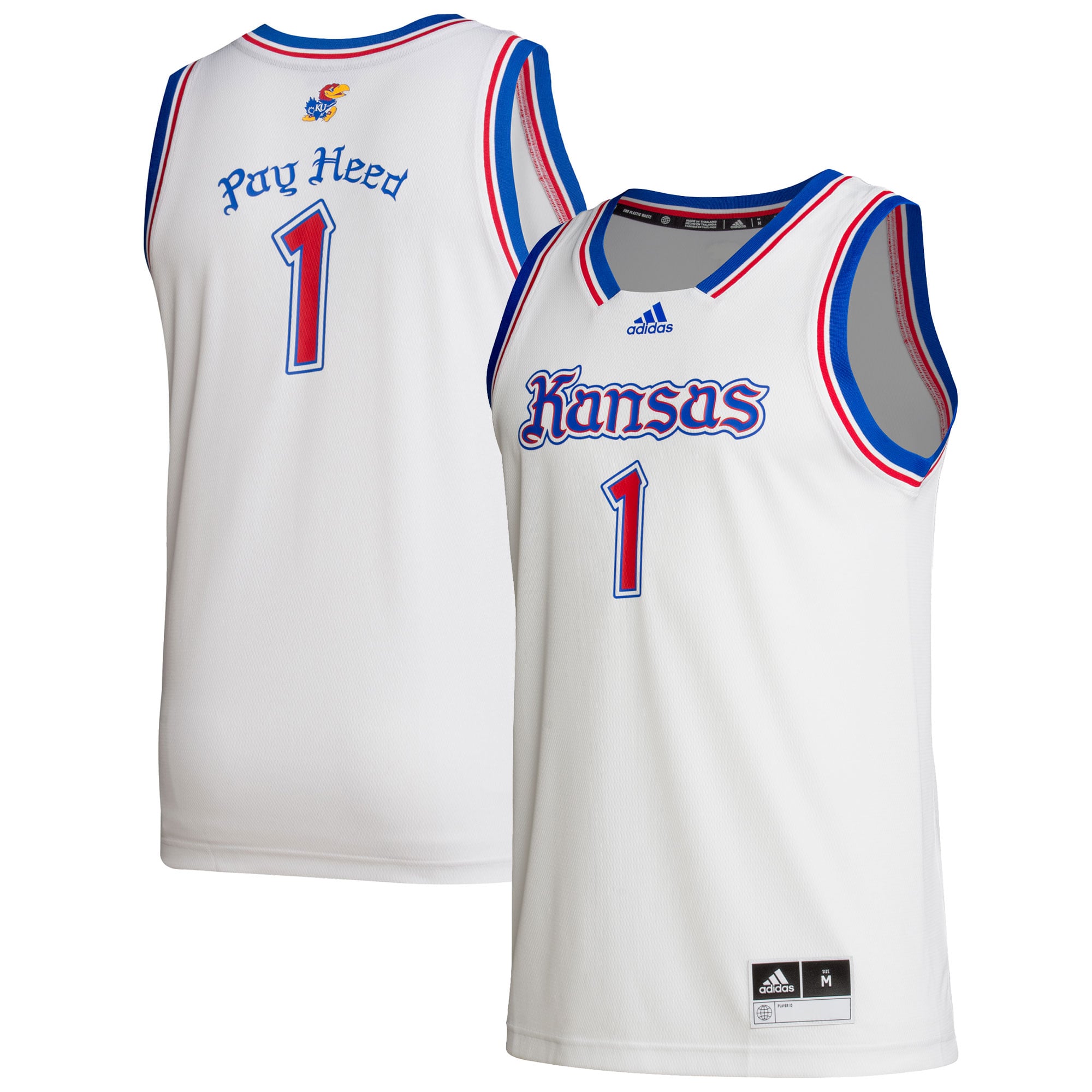 #1 Kansas Jayhawks adidas Alternate Swingman Jersey - White
