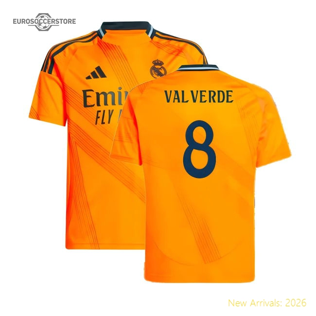 2024-2025 Madrid Real Madrid Away Jersey Shirt (Kids) (Valverde 8)