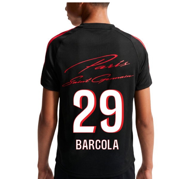 [CGP] 2026-2027 PSG Strike Training Shirt (Black) - Kids (Barcola 29)