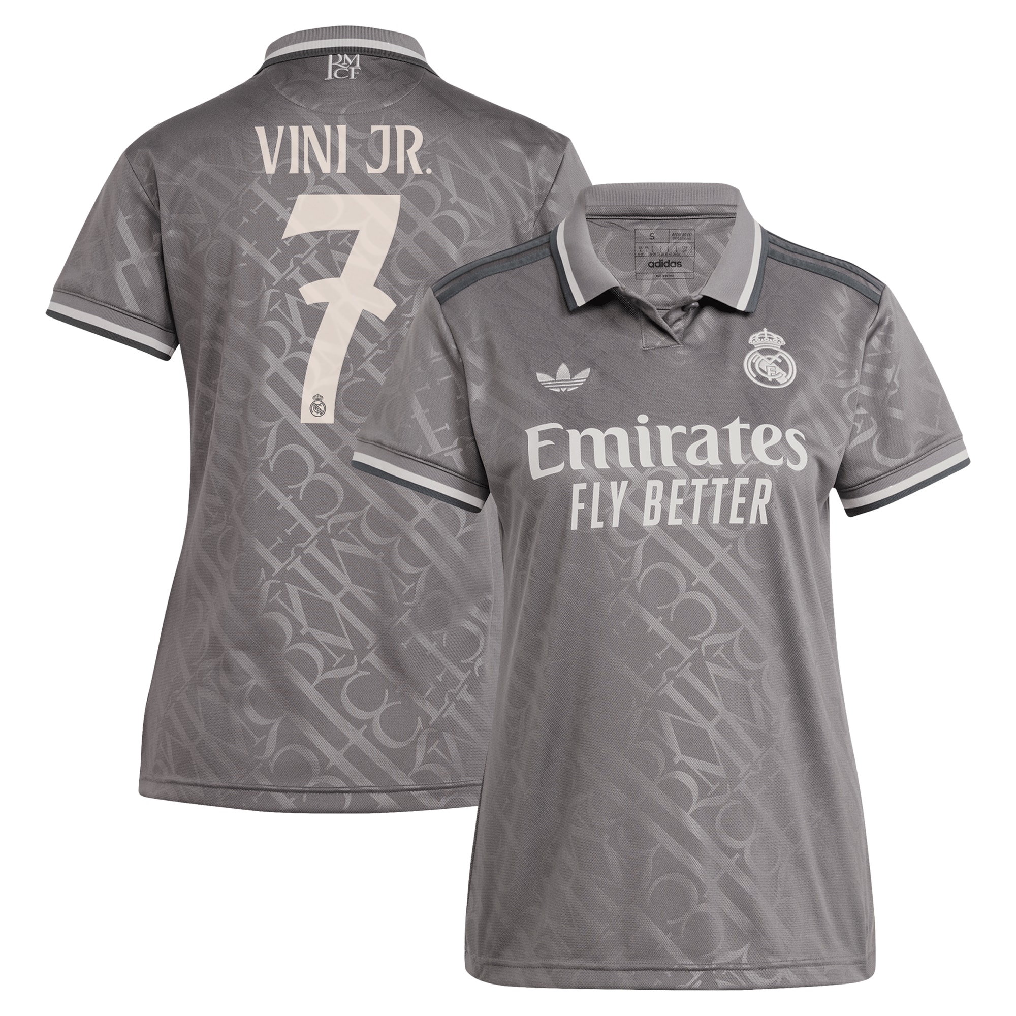 [JED] Vini Jr. Real Madrid Originals Women's 2024/25 Third Replica Player Jersey - Charcoal