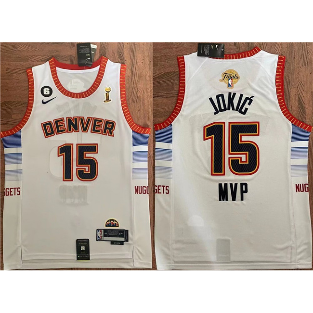 Authentic Nikola Jokic15 Denver Nuggets White Jersey - - Game Day Essential