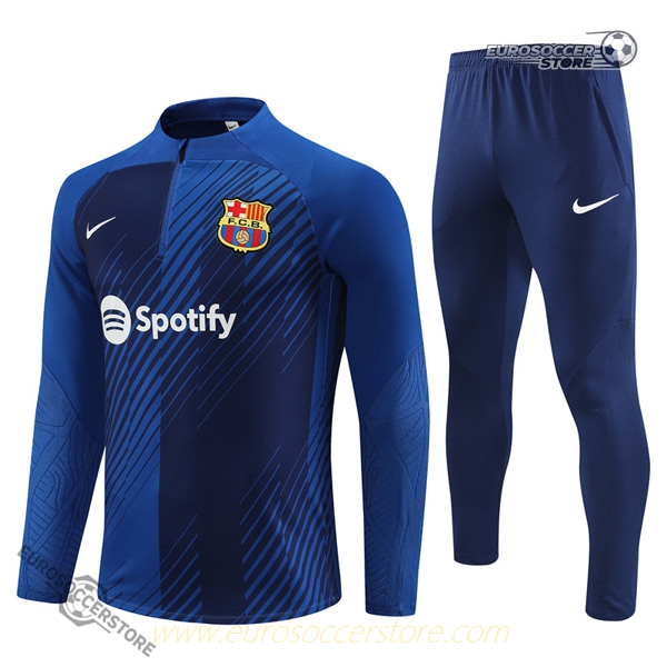 Barcelona Blue Zipped Training Tracksuit 23-24 Season