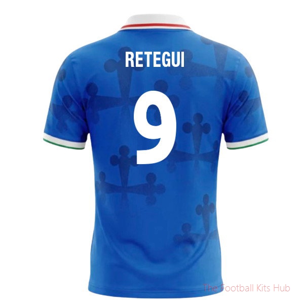 Breathable Replica Italy World Cup Football Shirt (Retegui 9)