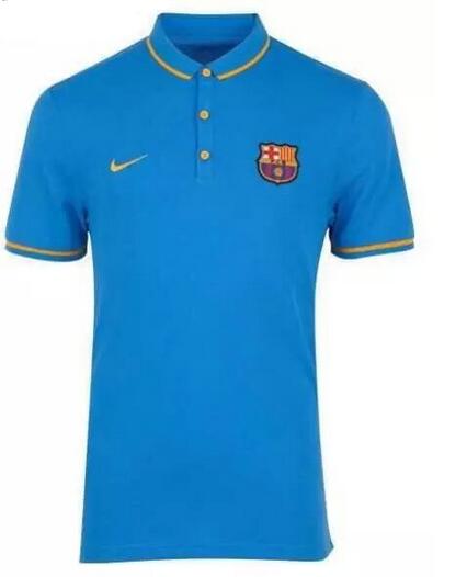 Barcelona Blue Polo 2016-17 Shirt - Official Replica 12073