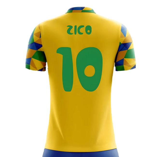 Professional 2025-2026 Brazil Home Concept Football Shirt (Zico 10) -