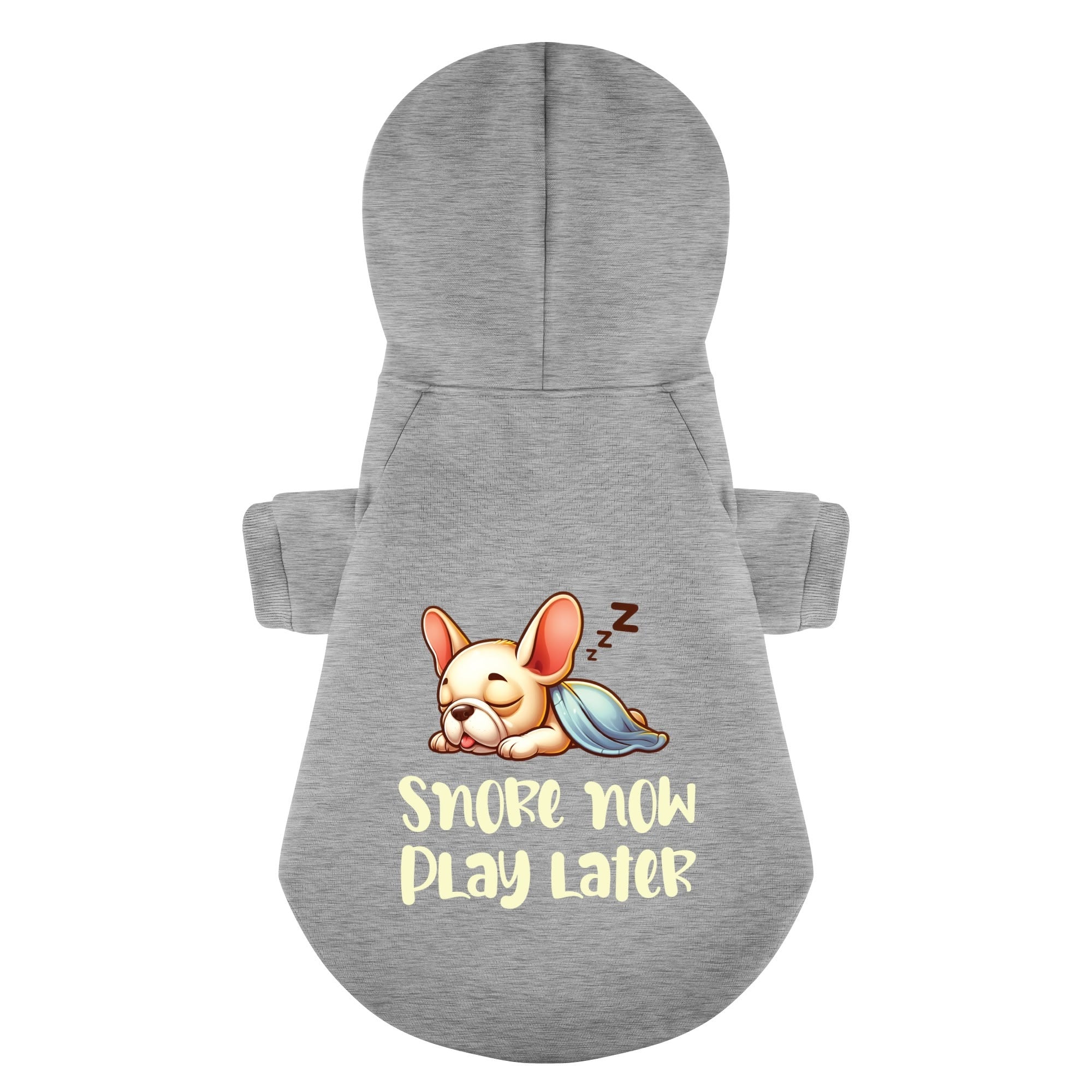 Snore Now, Play Later - Frenchie Lover Personalized French Bulldog Hoodies With Funny Quotes – Stylish, Cozy, And Premium 100% Cotton Outdoor Style