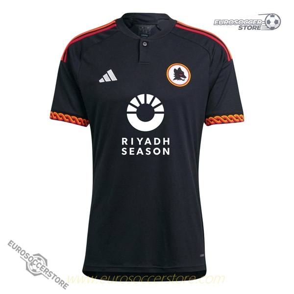 The 23-24 AS Roma Third Kit with the New RIYADH Sponsor