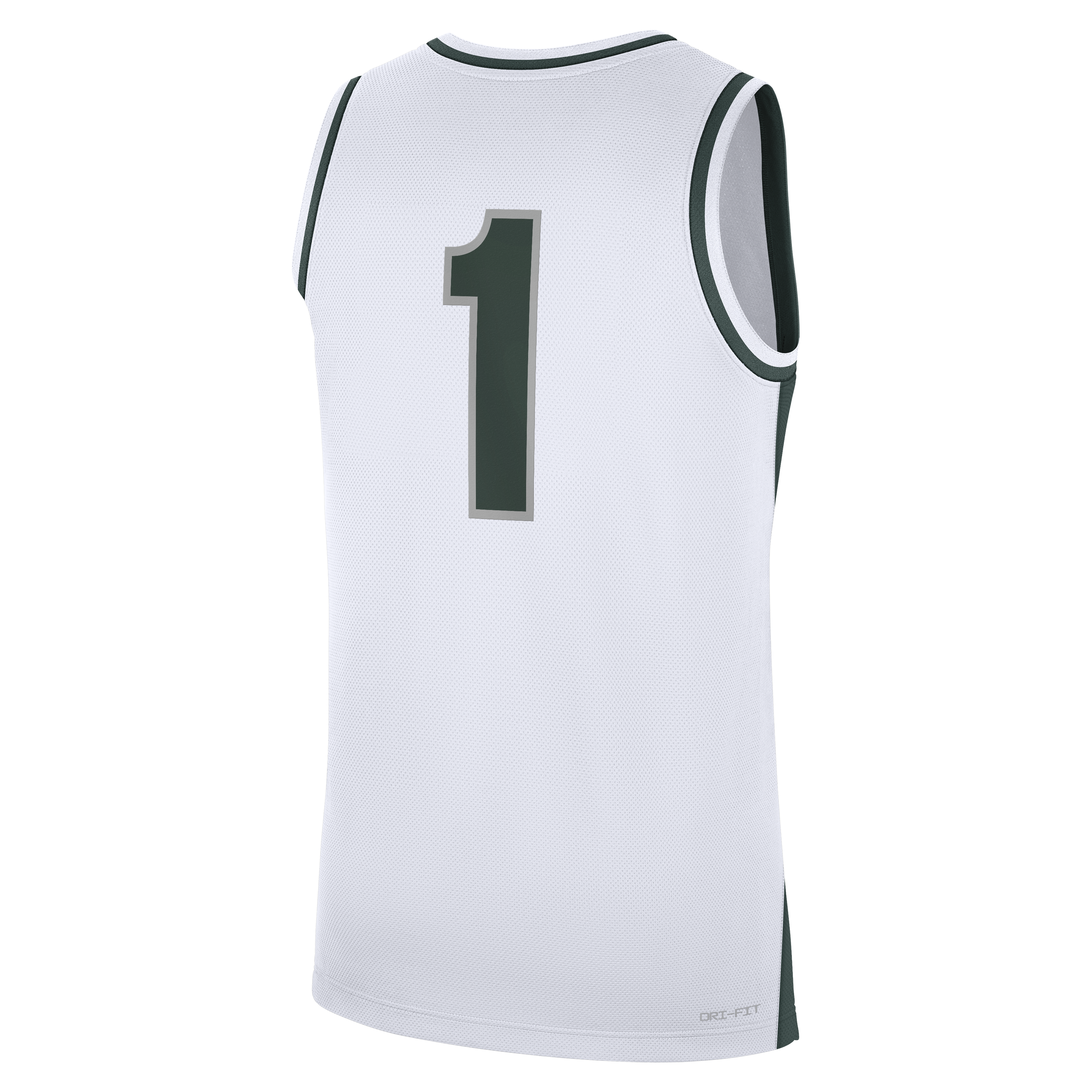 [NJP] Michigan State Spartans #1 Alternate Replica Basketball Jersey - White