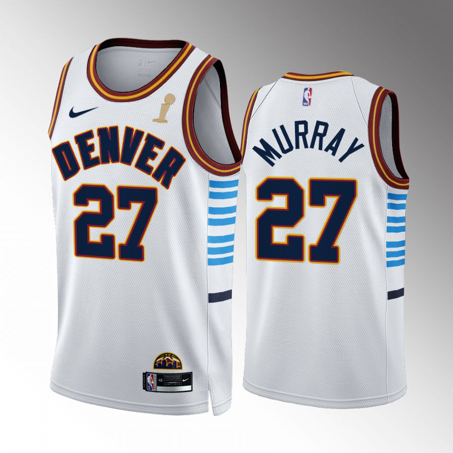 White DEN Denver Nuggets #27 Jersey Premium Quality Game Day Wear