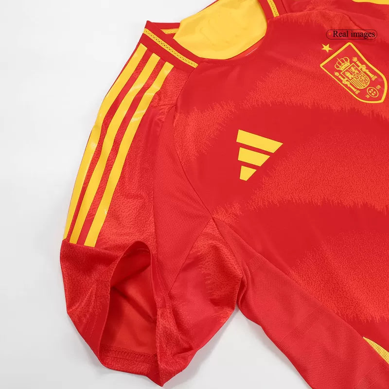 Player Version LAMINE YAMAL #19 Spain Home Soccer Jersey Euro 2024Auth