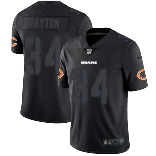Authentic NFL CHI Bears #34 Walter Payton Black Limited Jersey