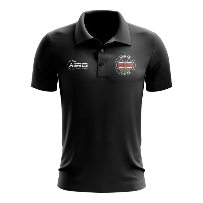Collector'S-Item Kenya Football Polo Shirt (Black) Climate-Control