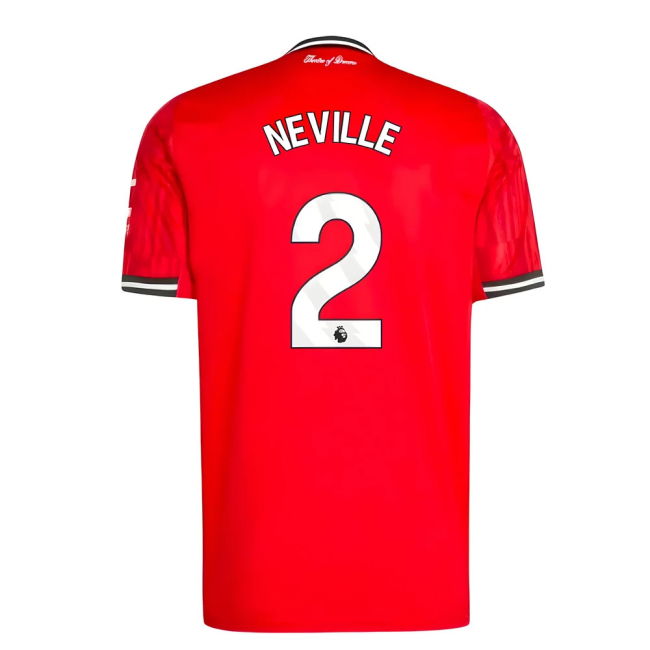 2025-20 Man Utd Authentic Home Jersey Neville #2 L M S