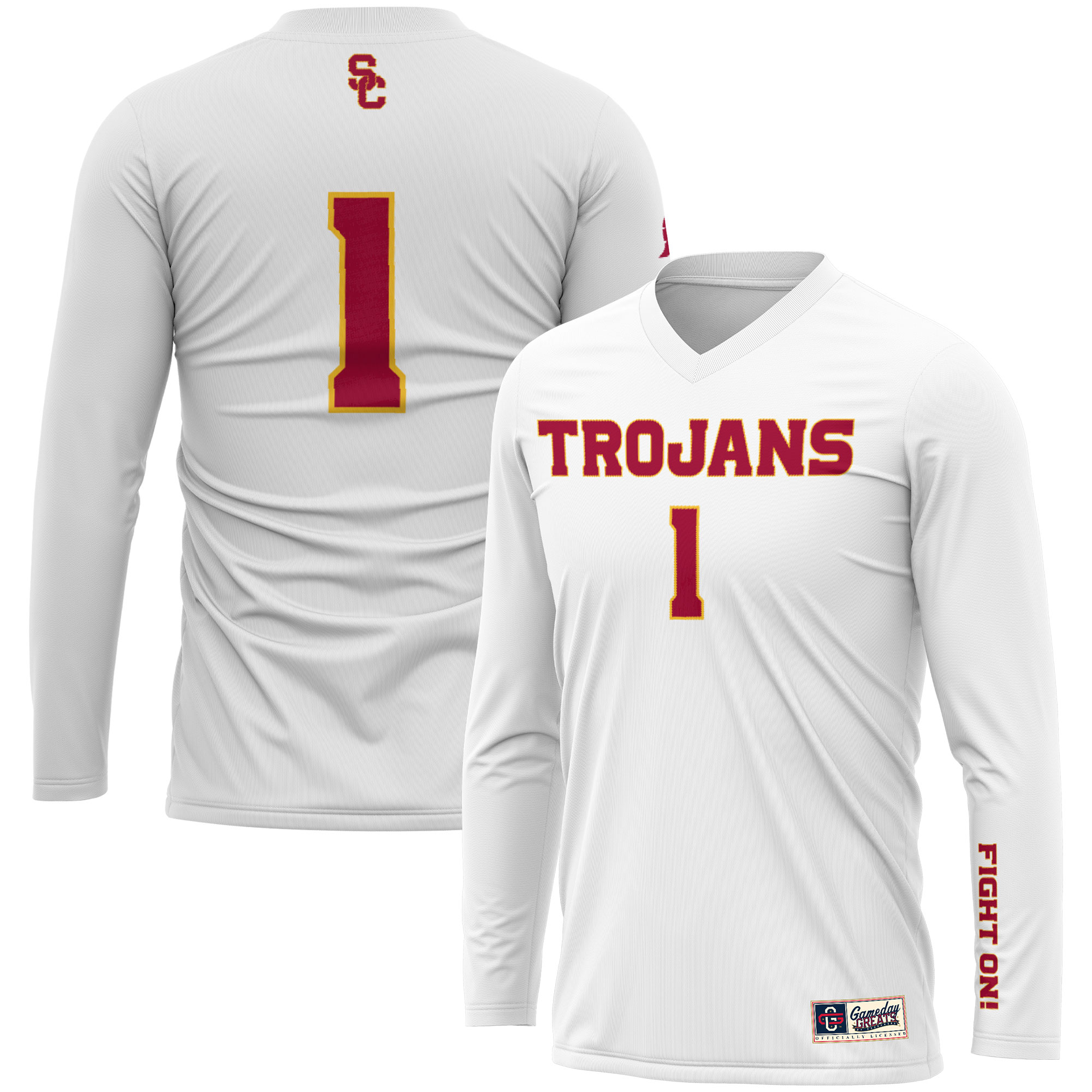 [NJP] Women's USC Trojans GameDay Greats Lightweight Volleyball Jersey - White