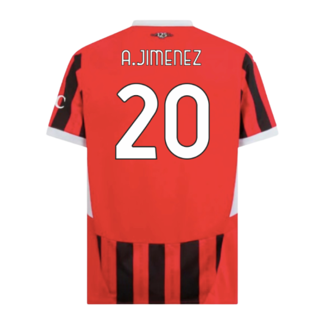 Milan Official 2024-2025 Home Shirt (A. Jimenez 20) | Replica