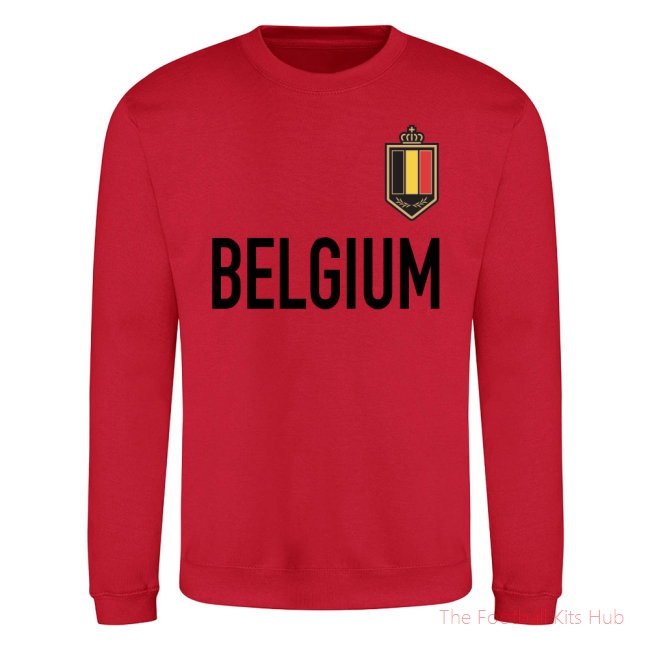 Belgium National Team Text Sweatshirt (Red)