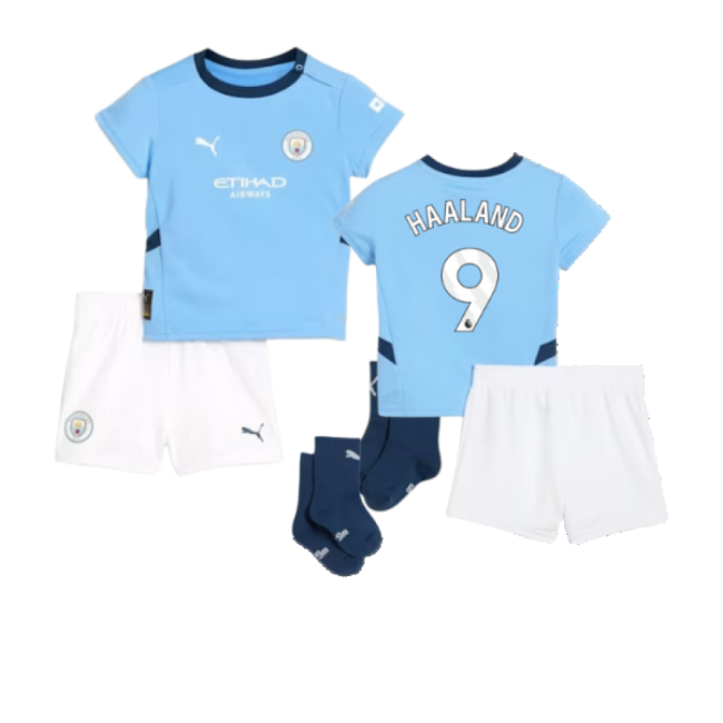 Premium 2024-2025 Man City Home Baby Kit (haaland 9) - Premium