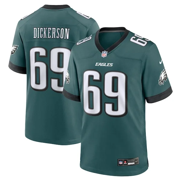 None Landon Dickerson Game Jersey - Green | NFL Player Jersey