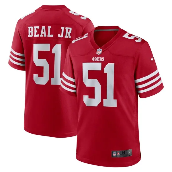 San Francisco 49ers Game NFL Jersey - Scarlet | Pro-Level Football ...