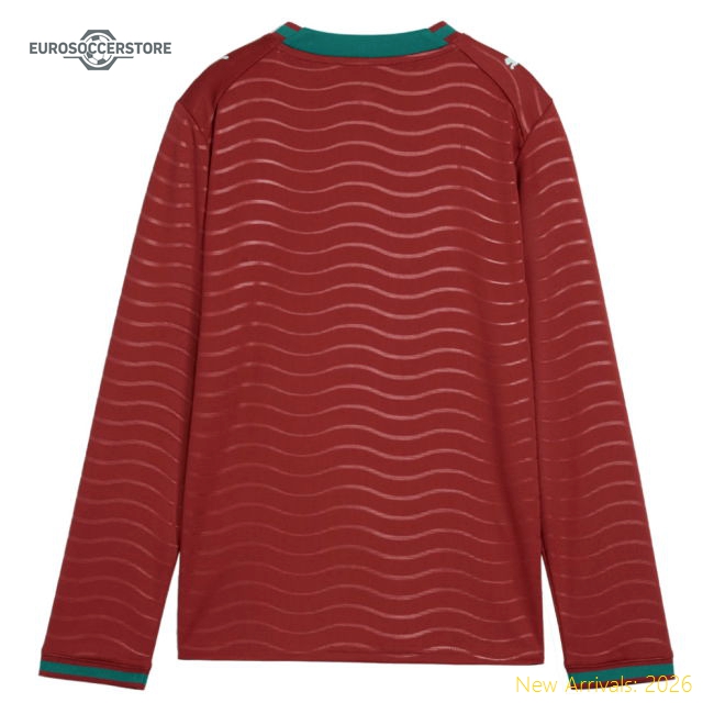 2026-2027 Portugal Long Sleeve Home Shirt (Kids)