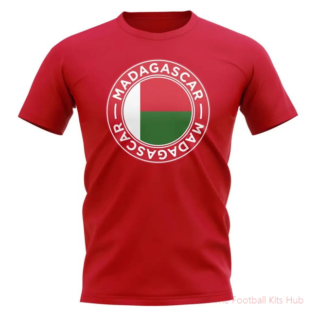 Madagascar Football Badge T-Shirt (Red)