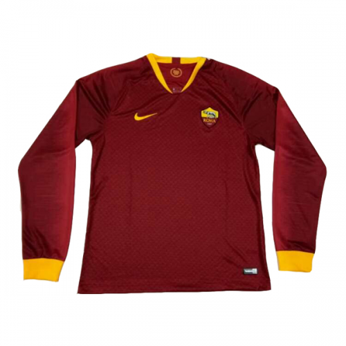 Advanced Fabric AS Roma Home 201819 LS Soccer Jersey Shirt