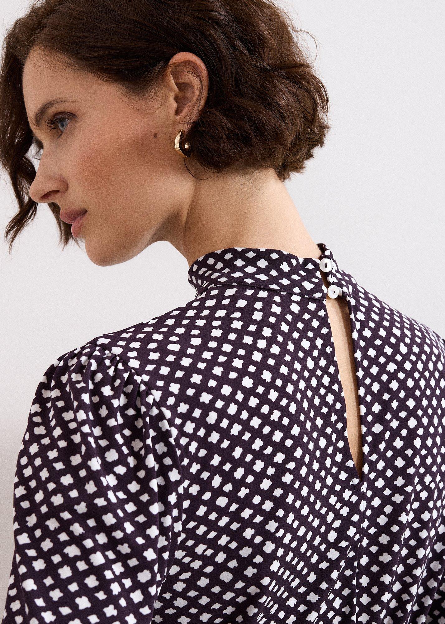 Petite Esme High Neck Printed Top