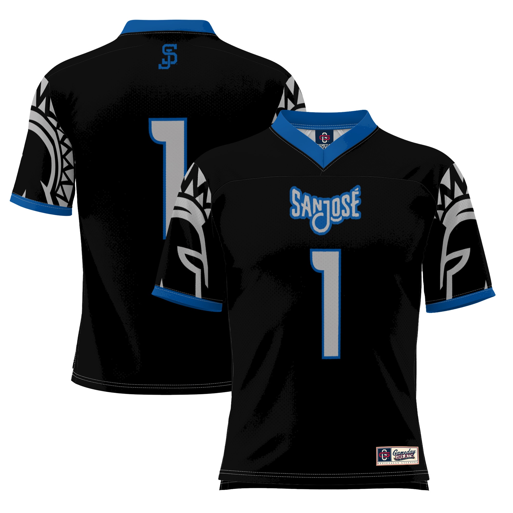 San Jose State Spartans #1 Football Jersey - Black | Stadium Series 26/27 Season