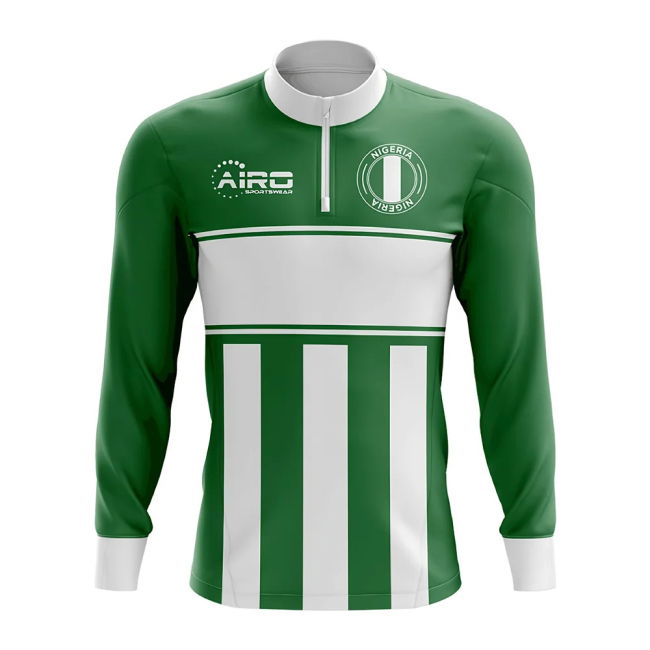 Championship Nigeria Concept Football Half Zip Midlayer Top