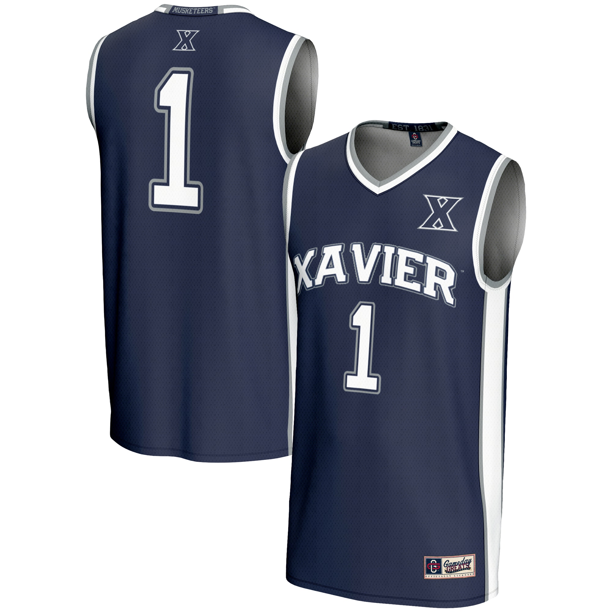 [NJP] Xavier Musketeers GameDay Greats Lightweight Basketball Jersey - Navy