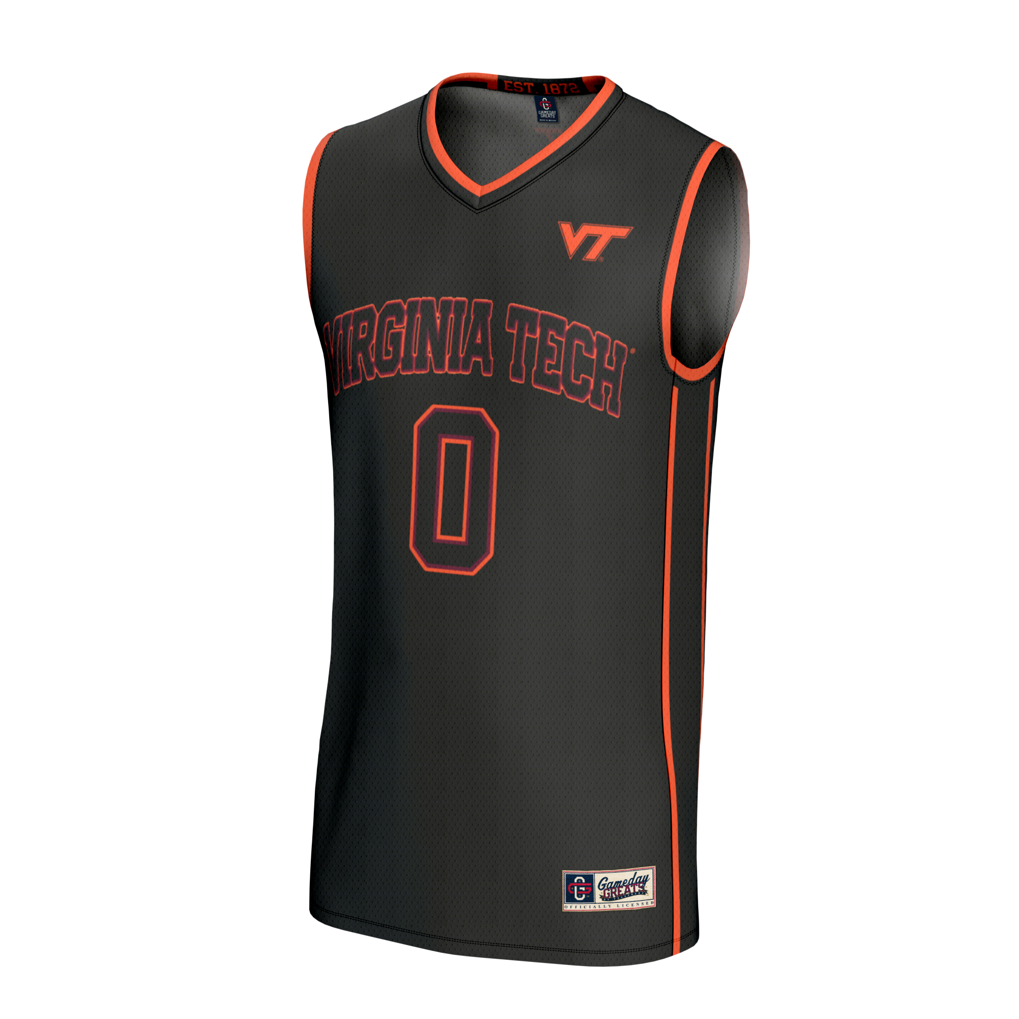 [DDG] Virginia Tech Hokies GameDay Greats Youth Lightweight Collegiate Basketball Fashion Jersey - Black