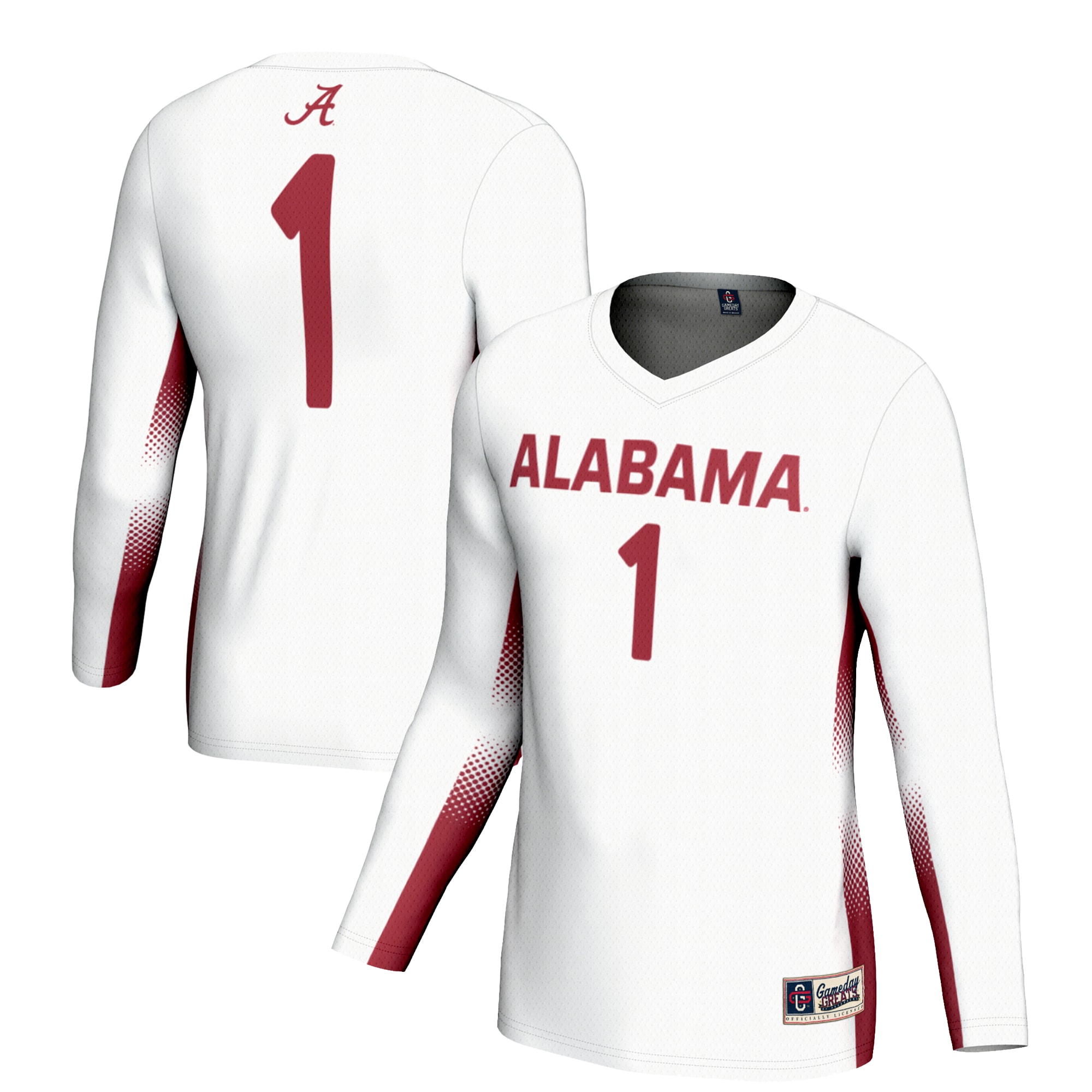 [NJP] Women's Alabama Crimson Tide GameDay Greats Lightweight Volleyball Jersey - White