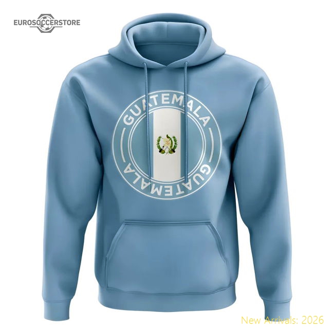 Guatemala Football Badge Hoodie (sky) - Match Quality - World Cup Edition