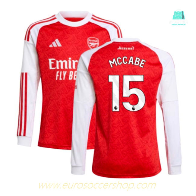 2025-2026 Arsenal Long Sleeve Home Shirt (Kids) (McCabe 15)