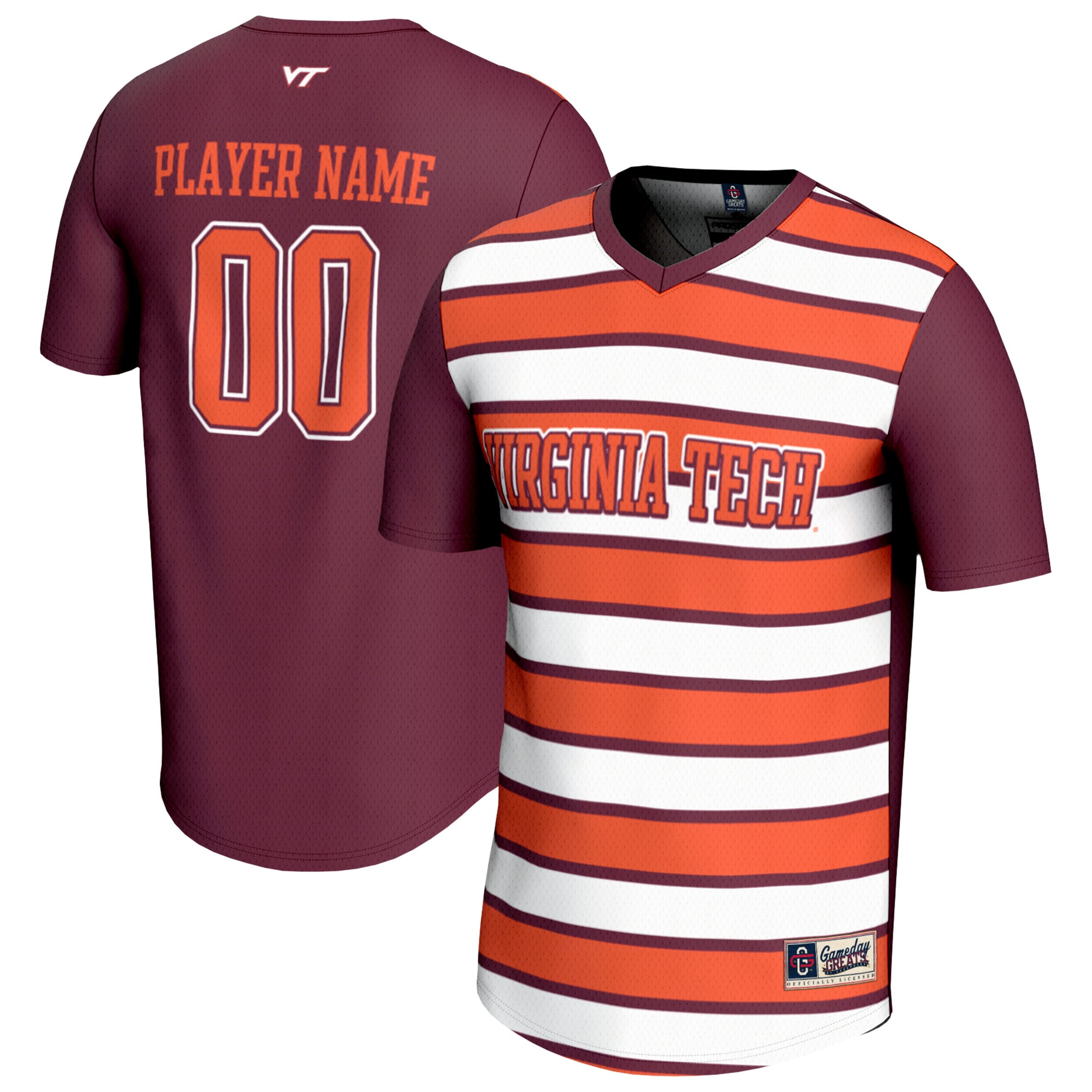 [JED] Virginia Tech Hokies GameDay Greats Unisex NIL Pick-A-Player Collegiate Women's Soccer Lightweight Fashion Jersey - Maroon