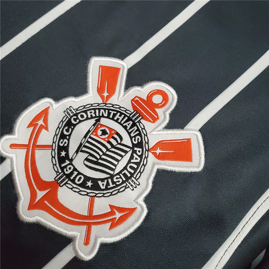 Authentic SC CORINTHIANS 20-21 AWAY BLACK SOCCER JERSEY SHIRT