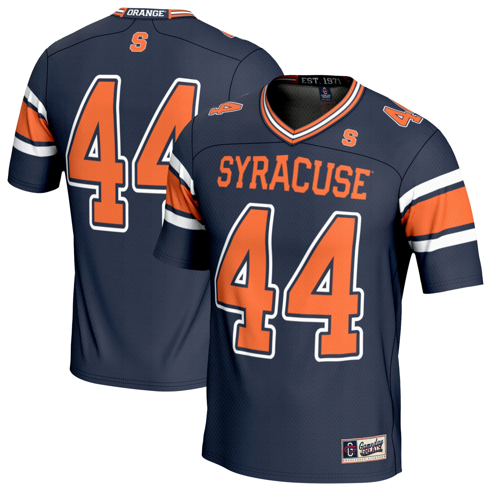 #44 Syracuse Orange GameDay Greats Youth Lightweight Collegiate Football Fashion Jersey - Navy