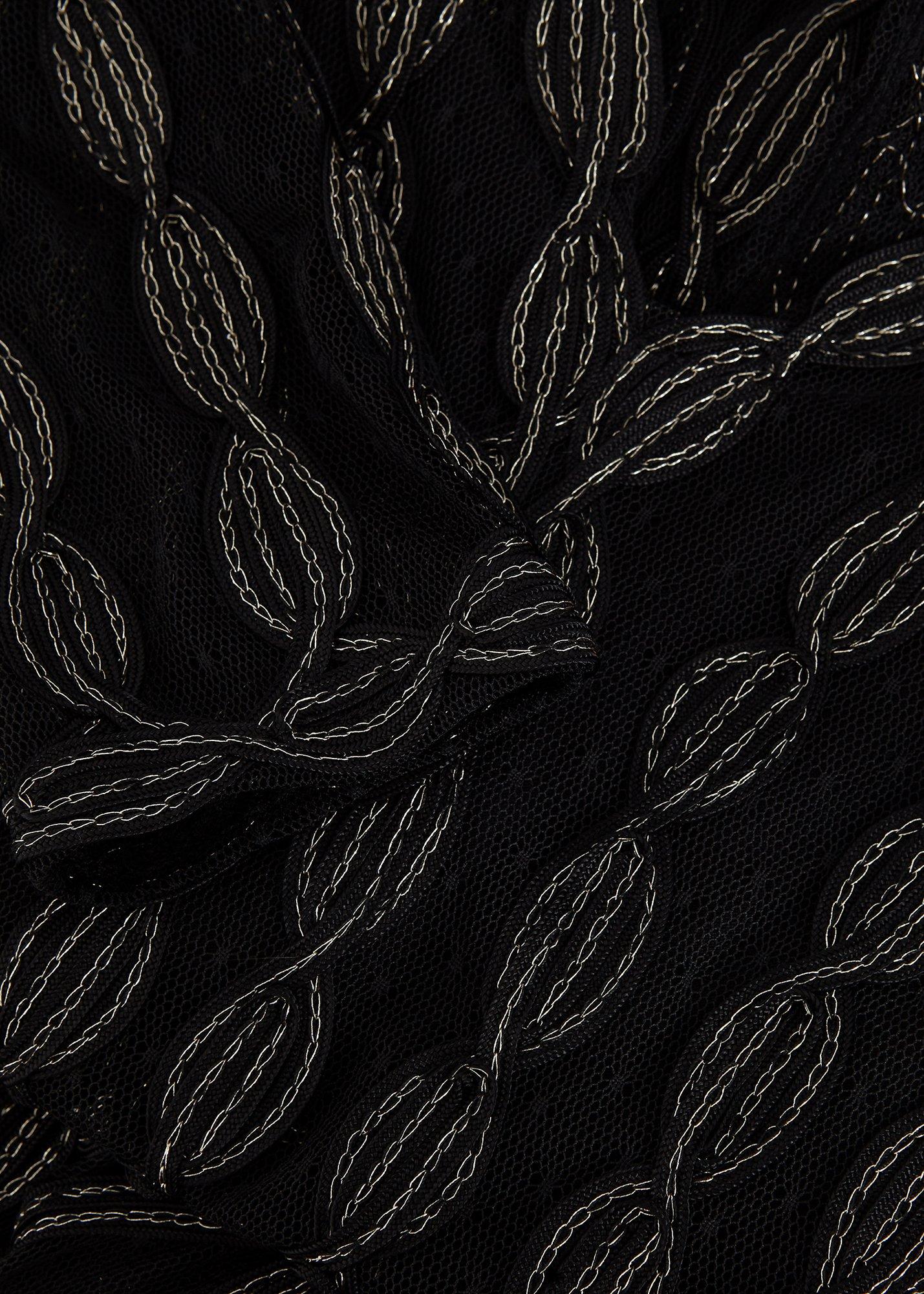 Marie Black Tapework Maxi Dress