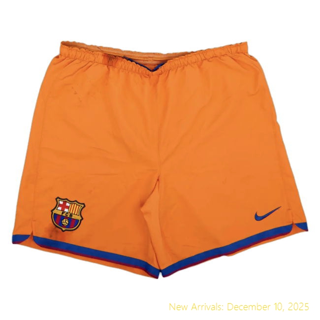 2006-2007 Barcelona Barca Premium Away Shorts (Orange) - Competitive