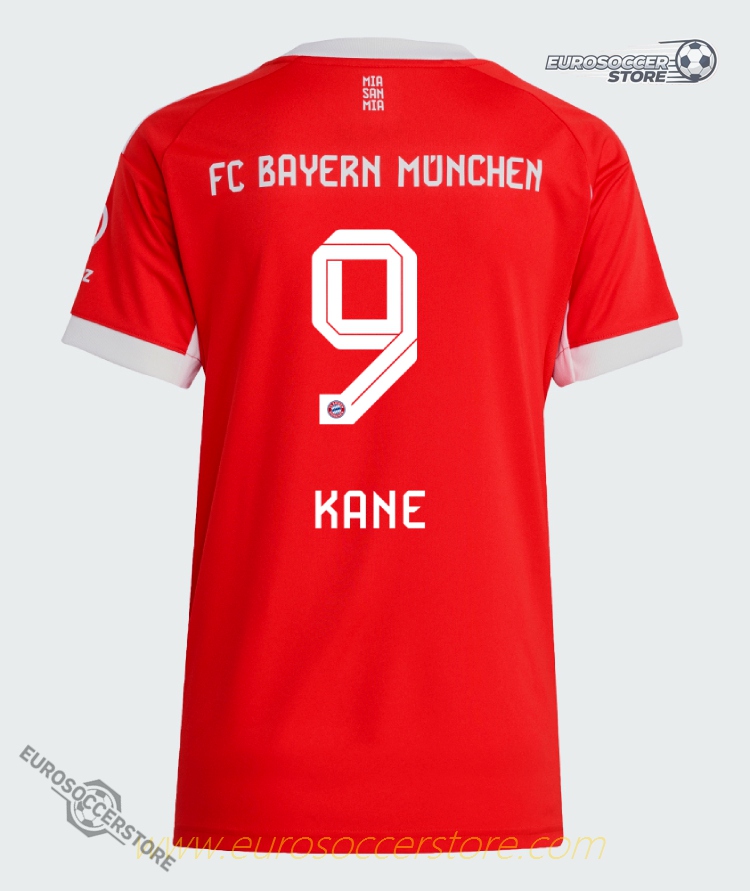 Bayern Munich 25-26 Season Home Women's Jersey with Kane 9 Printing