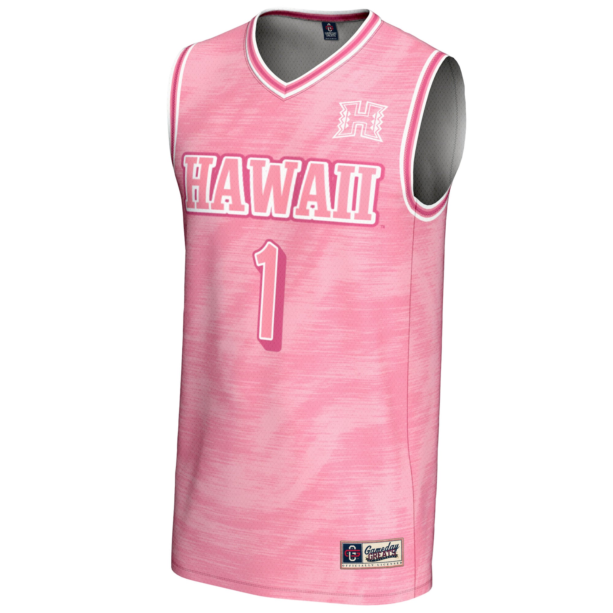 #1 Hawaii Rainbow Warriors GameDay Greats Youth Lightweight Basketball Fashion Jersey - Pink